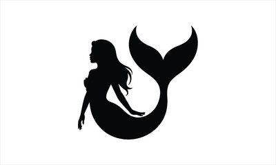 Fototapeta premium Enchanting mermaid tail silhouette design
