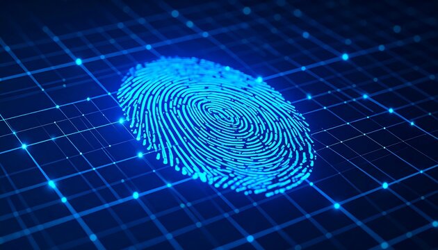 Digital fingerprint on a grid