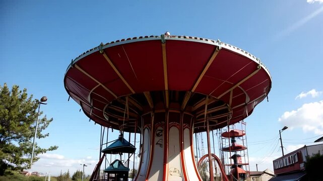荒廃した遊園地