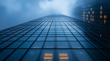 Skyscraper Reaching into the Clouds