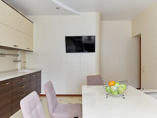 interior design. interior photography of an apartment for rent. One-room apartment with a simple...