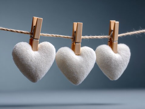 Global Day Of Parents Heart-Shaped Fabric Decoration Premium Modern Summer Family Love Marketing Content Joyful Lifestyle Advertising Concept