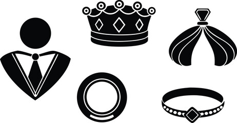 Photo of a collection of royal symbols showcases power, wealth, and prestigious achievements