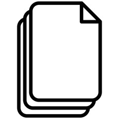 Illustration of several documents or sheets of paper stacked together for office paperwork