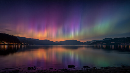 Lights dance on calm waters