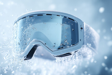 Sleek snow goggles with icy clear lens