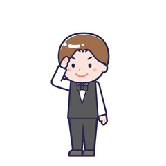 配膳係／ななめ／男性 02