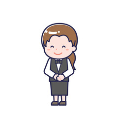 配膳係／ななめ／女性 01