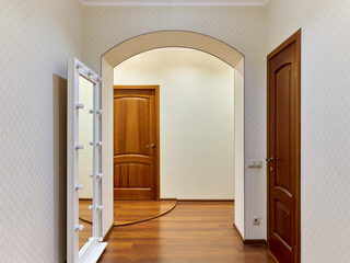 interior design. interior photography of an apartment for rent. One-room apartment with a simple...