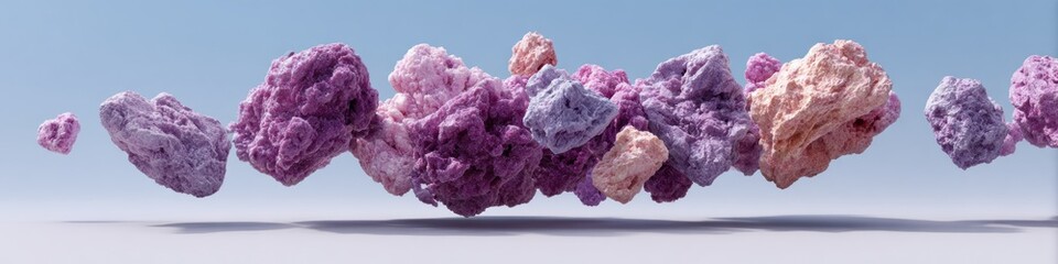 High-Quality Comet Debris Cluster with Rough Asteroids Floating Modern Tech Innovation Visual for Millennial Digital Marketing and Creative Social Media Campaigns