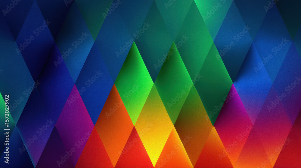 Wall mural abstract geometric diamond pattern background with gradient colors