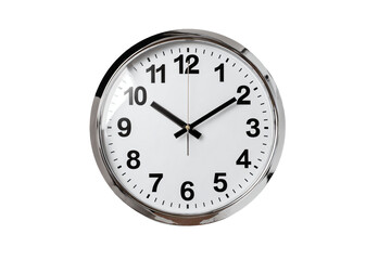 3D Render a clock with a white face and black hands