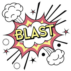 Fototapeta premium Comic explosion graphic design