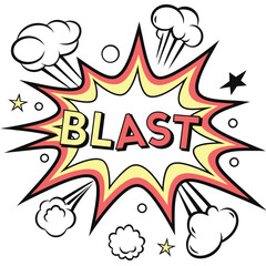 Comic explosion graphic design