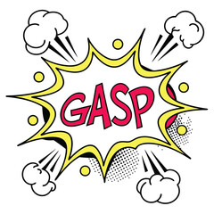 Comic speech bubble gasp graphic design