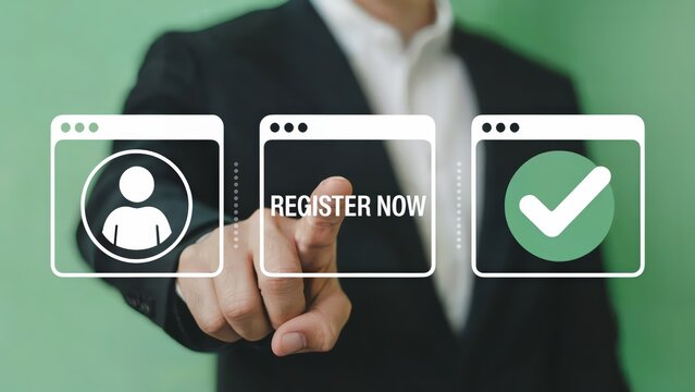 Register online with a simple touch, complete registration successfully