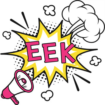 Comic speech bubble eek