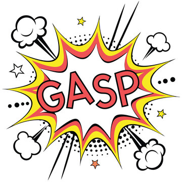 Comic speech bubble gasp illustration