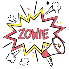 Obraz premium Comic style announcement speech bubble