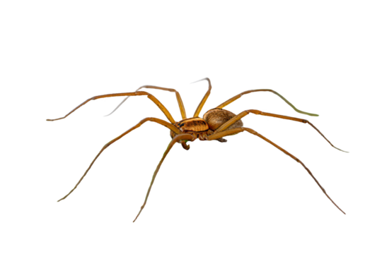 3D Render a spider is sitting on a white surface