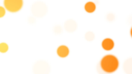 Orange and yellow bokeh blur effect on transparent background