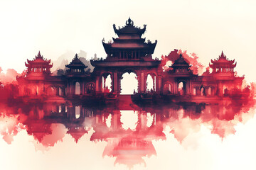 temple of heaven beijing china, concept design tattoo
