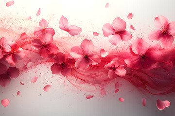 pink flower background, concept design tattoo