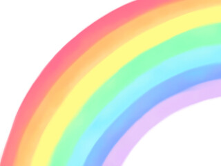 手描きシンプルな虹の背景素材