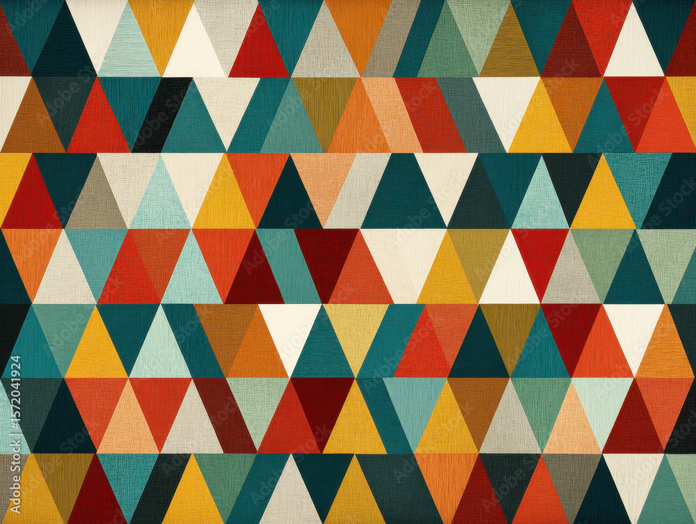 Poster retro triangle pattern background