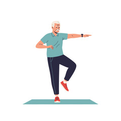 Active Senior: Balance Exercise Illustration