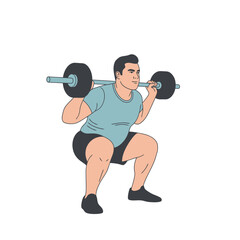Barbell Squat Workout: Full Body Exercise Illustration