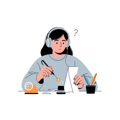 Confused Student Learning Online with Soldering Iron