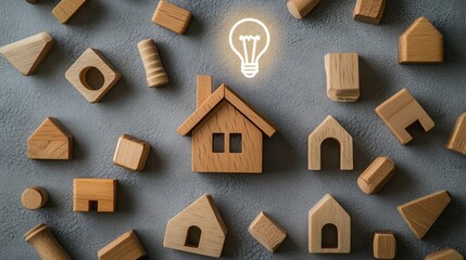 Innovative House Design: Wooden Blocks and a Bright Idea