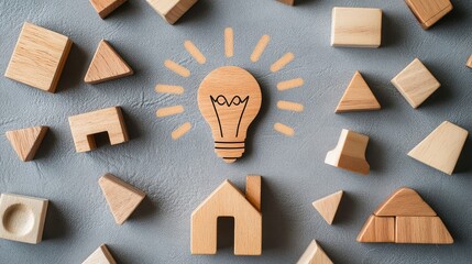 Innovative Wooden Blocks: A Creative Construction Concept