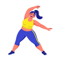 Curvy Woman Exercising: Body Positivity and Fitness