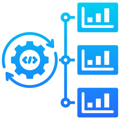 Obraz premium Pipeline Graph Icon