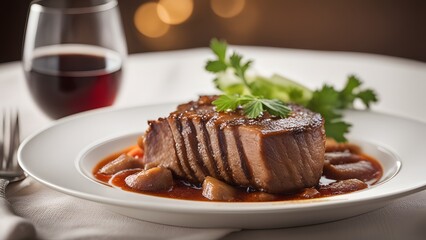 Deliciously cooked mutton curry with aromatic spices served hot in a bowl