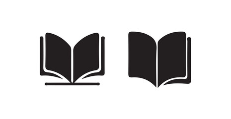 Set of books icon vector, book silhouette icon set,vector illustration eps 10.