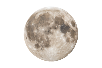 3D Render a plane flying in front of a large moon