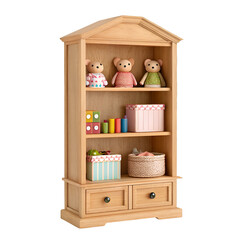 Obraz premium wooden cabinet with shelves