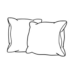 pillow isolated on white background