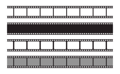 Film Strip Template: Blank, Black, Rounded & Gray Frames for Creative Projects
