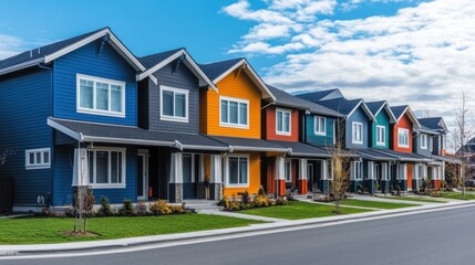 Colorful houses in a row