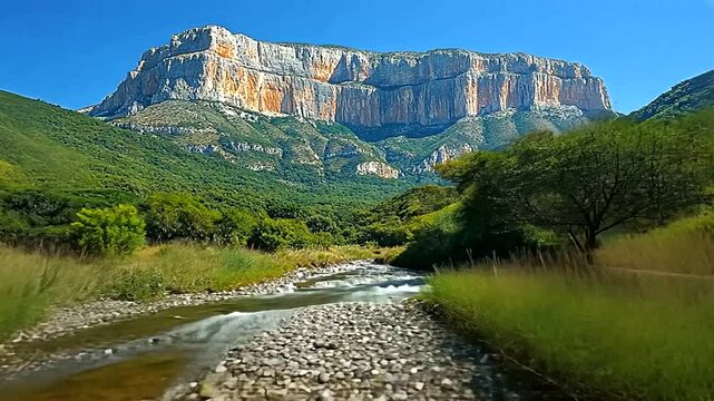 Stunning footage of the majestic Chipinque National Park and river flowing through Cumbres