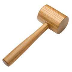 wooden mallet isolated on white