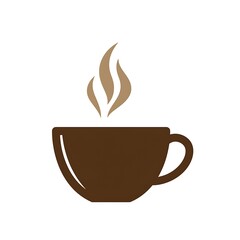 Minimalist Coffee Cup Illustration with Steaming Aroma | Enjoy the Simple Pleasures of a Hot Beverage 