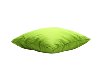 3D Render a green pillow on a white background