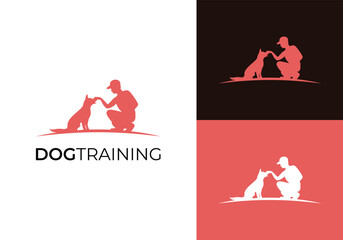 This is a dog training logo using dogs and trainers. This logo is suitable for dog training, dog rescue, community and the like.