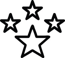 Obraz premium Four stars represent a high rating, indicating quality and excellence