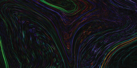 Colorful swirls and spirals with flowing movement in a dark artistic design creating an organic and intricate appearance for design elements